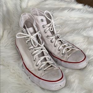 White converse hi top (M8/W10)